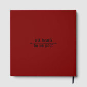 Red Gothic Rose Wedding Guest Book in Dark Romance Gästebuch (Rückseite)