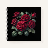 Red Gothic Roses Notizblock (Vorderseite)