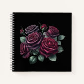 Red Gothic Roses Notizblock (Vorderseite)