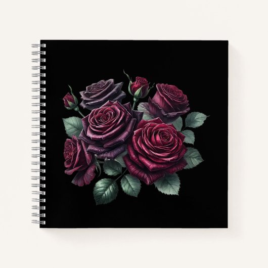 Red Gothic Roses Notizblock (Vorderseite)