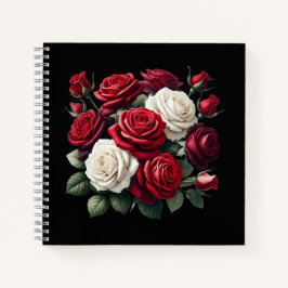 Red Gothic Roses Notizblock