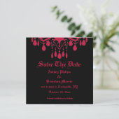 Red Gothic Save the Date (Stehend Vorderseite)