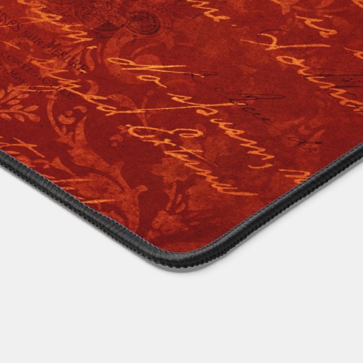 Red Gothic Script Schreibtischunterlage (Ecke)