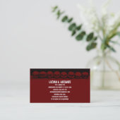 Red Gothic Skulls Business Card Visitenkarte (Stehend Vorderseite)