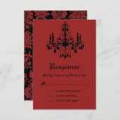 Red Gothic UAWG RSVP Karte (Vorne/Hinten)