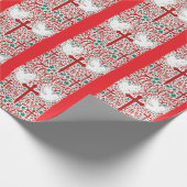 "Red Grace: Dove-Inspiriert Christliche Frontseite Geschenkpapier (Ecke)