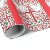 "Red Grace: Dove-Inspiriert Christliche Frontseite Geschenkpapier (Rolleneckpunkt)