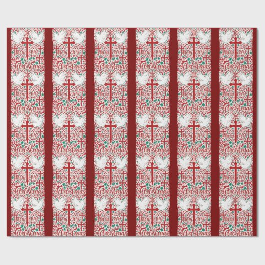 "Red Grace: Dove-Inspiriert Christliche Frontseite Geschenkpapier (Flach)