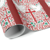 "Red Grace: Dove-Inspiriert Christliche Frontseite Geschenkpapier (Rolleneckpunkt)