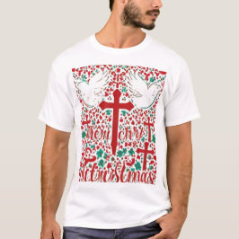 "Red Grace: Dove-Inspiriert Christliche Frontseite T-Shirt