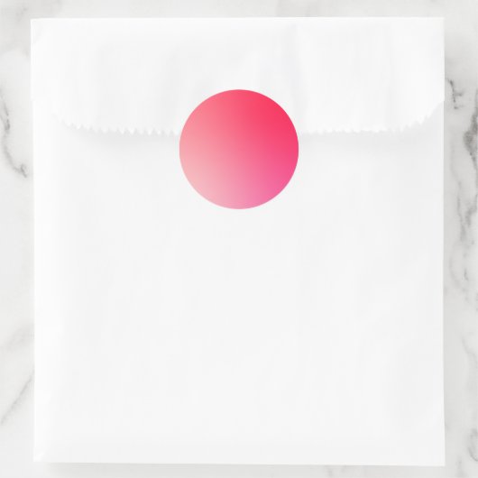 Red Gradient Circle Vignette Abstract Design Runder Aufkleber (Tasche)
