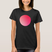 Red Gradient Circle Vignette Abstract Design T-Shirt (Vorderseite)