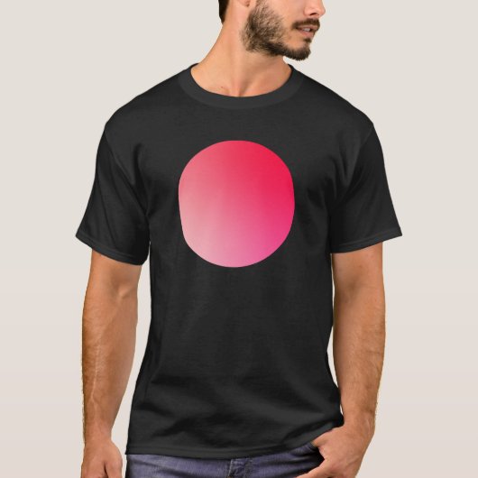 Red Gradient Circle Vignette Abstract Design T-Shirt (Vorderseite)