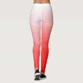 Red Gradient Geometric Mesh Pattern Ihr Name Leggings (Rückseite)