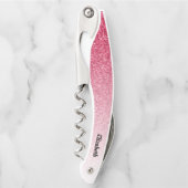 Red Gradient Glitzer Kellnermesser (Vorderseite)