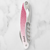 Red Gradient Glitzer Kellnermesser (Rückseite)
