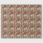 Red Graduate 9 Foto Collage Moderner Abschluss Geschenkpapier (Flach)