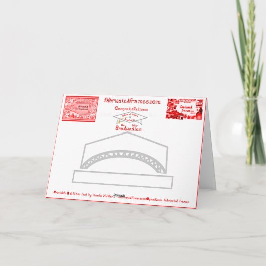Red Graduate Class 2024 Hat oder Karte (Rückseite)