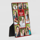 Red Graduate Collage Custom 2023 Abschluss Foto Fotoplatte (Seite)