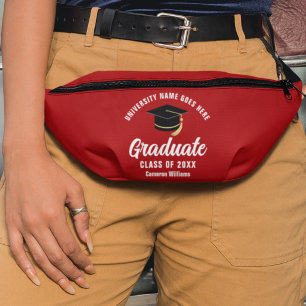Red Graduate Custom 2025 Abschluss Bauchtasche