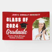 Red Graduate Foto Arch 2025 Graduation Party Banner (Horizontal)