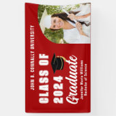 Red Graduate Foto Arch 2025 Graduation Party Banner (Vertikal)
