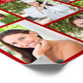 Red Graduate Foto Collage Custom Graduate Party Poster (Ecke)