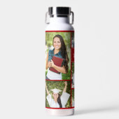 Red Graduate Foto Collage Moderner Abschluss Trinkflasche (Vorne)