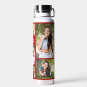 Red Graduate Foto Collage Moderner Abschluss Trinkflasche (Rückseite)