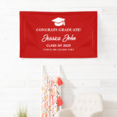 Red graduate Gratulation zu Ihrem Abschluss Banner (Insitu)