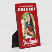 Red Graduate Modern Arch Graduation Party Foto Fotoplatte (Seite)