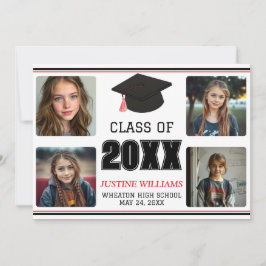 Red Graduation Announcement Ankündigung