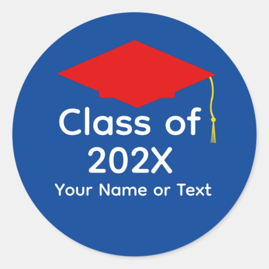 Red Graduation Cap #1-5 Stickers (Vorderseite)