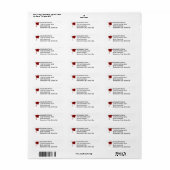 Red Graduation Cap, Tassel Rücksendeadressen-Aufkl (Vorne)