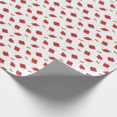 Red Graduation Cap Toss Geschenkpapier (Ecke)