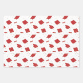 Red Graduation Cap Toss Geschenkpapier Set (Vorderseite)