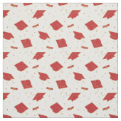 Red Graduation Cap Toss Stoff (Muster)