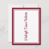 Red Graduation Party für Cap & Diploma Kardinal Einladung (Rückseite)