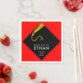 Red Graduation Party Napkins Serviette (Beispiel)