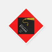 Red Graduation Party Napkins Serviette (Ecke)