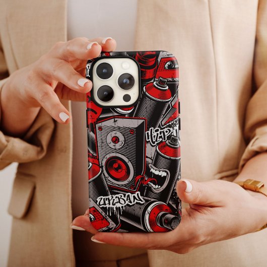 Red Graffiti Style iPhone | iPhone 14 Case-Mate Case-Mate iPhone Hülle