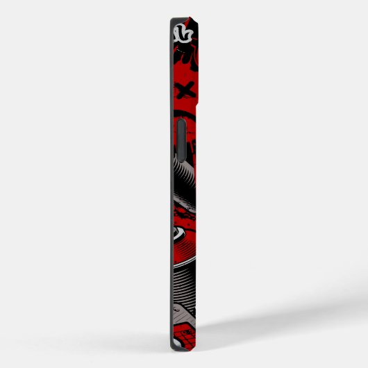 Red Graffiti Style iPhone | iPhone 14 Case-Mate Hülle (Rückseite / Rechts)