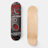 Red Graffiti Style Skateboard | Rotes Skateboard (Front)