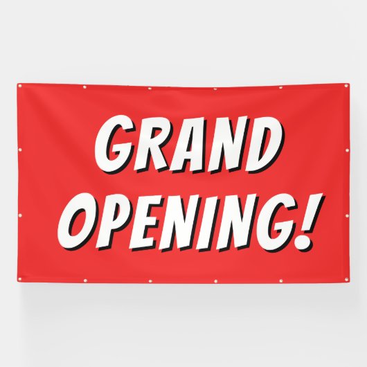 Red Grand Opening! Banner (Horizontal)