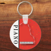 Red Grand Piano Schlüsselanhänger (Vorderseite)