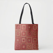 Red Granny Square Pattern Tasche (Vorderseite)
