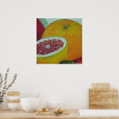 Red Grapefruit Fine Art Poster (Küche)