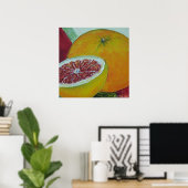 Red Grapefruit Fine Art Poster (Heimbüro)