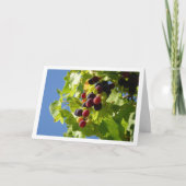 Red Grapes Green Blätter Card Karte (Vorderseite)
