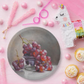 Red Grapes Still Life - from Original Oil Painting Pappteller (Party)